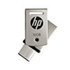 15：10から【タイムセール】HP 16GB USB3.1対応 Type-C + A デュアルUSBメモリ 金属製の360度回転デザイン2in1 OTG シルバー フラッシュドライブ x5000m HPFD5000M-16が激安特価！