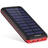 11：25から【タイムセール】ソーラーチャージャー 22000mAh モバイルバッテリー  太陽光で充電でき 3台同時充電（Black）が激安特価！