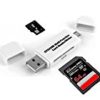 小型カードリーダー SD/MicroSD/Android対応 OTG USB 変換コネクタ USB 2.0 カードリーダー (ホワイト)が激安特価！