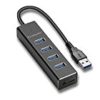 【タイムセール】USB3.0 ハブ 4ポート セルフパワー・バスパワー 両対応 USB HUB 外部給電 MicroUSB/ DC5vポート搭載 アルミ コンパクト ブラック ZH-400が激安特価！