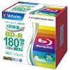 三菱ケミカルメディア Verbatim 1回録画用 BD-R VBR130YP20V1 (片面1層/1-4倍速/20枚)が激安特価！