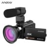 Andoer 4K 1080P 48MP WiFiデジタルビデオカメラ