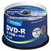 三菱ケミカルメディア Verbatim 1回記録用 DVD-R DHR47JP50V4 (片面1層/1-16倍速/50枚)が激安特価！