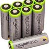 【タイムセール】Amazonベーシック 高容量充電式ニッケル水素電池単3形8個パック(充電済み、最小容量 2400mAh、約500回使用可能)が激安特価！