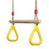 【タイムセール】子供遊び　体操吊り輪　ブランコ　ロープ長さ2m　調節可能　160kgまで荷重が激安特価！