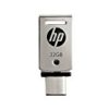 【タイムセール】HP 32GB USB3.1対応 Type-C + A デュアルUSBメモリ 金属製の360度回転デザイン2in1 OTG シルバー フラッシュドライブ x5000m HPFD5000M-32が激安特価！