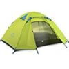 【タイムセール】キャンピングテント 登山テント ハイキング用 二重層テント 超軽量 防風防雨 3人用 210T テトロンが激安特価！