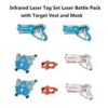 4pcs Infrared Laser Tag Set Laser Battle Pack With Target Vest And Mask V4K7