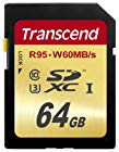 【タイムセール】 Transcend SDXCカード 64GB UHS-I U3対応 (最大読込速度95MB/s,最大書込速度60MB/s) U3シリーズ 4K動画撮影 TS64GSDU3E (FFP)が激安特価！