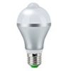 【タイムセール】7W LED人感センサー電球 センサーライト 直下重視タイプ自動点灯/消灯 口金E26 真っ白が激安特価！