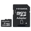 ★【タイムセール】I-O DATA microSDHCカード 16GB Class10対応 防水モデル SDカード変換アダプター付 EX-MSDC10/16Gが981円！