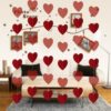Festnight Luxury Large Size Red Heart String DIY Decorations