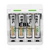 【タイムセール】EBL 充電器充電池セット 二代目急速単三(AA)/単四(AAA)両用型充電器＋単四1100mAh(AAA)ニッケル充電池４本付き 同時充電可能 約1200回使用可能が激安特価！