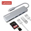 Lenovo 5-in-1 Ultra Slim Aluminium USB Type-C to 3 Ports USB 3.0 Adapter USB-C Data Hub