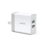 【本日限定】Anker 24W 2ポートUSB急速充電器 税込1279円 プライム会員送料無料