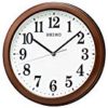 【タイムセール】セイコークロック 掛け時計 茶メタリック 本体サイズ:直径28×4.8cm 電波 アナログ コンパクトサイズ 値札なし BC404Bが激安特価！
