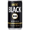 UCC ブラック無糖 缶コーヒー185ml×30本 送料込1,550円(51.7円/本)